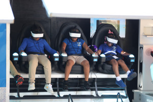 Kids experiencing a VR simulation during Tech Day 2026