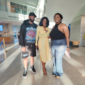 Woosley, rightmost in the photo, brought the event to campus