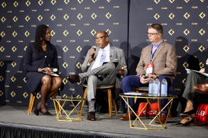 President Kinloch moderating the panel