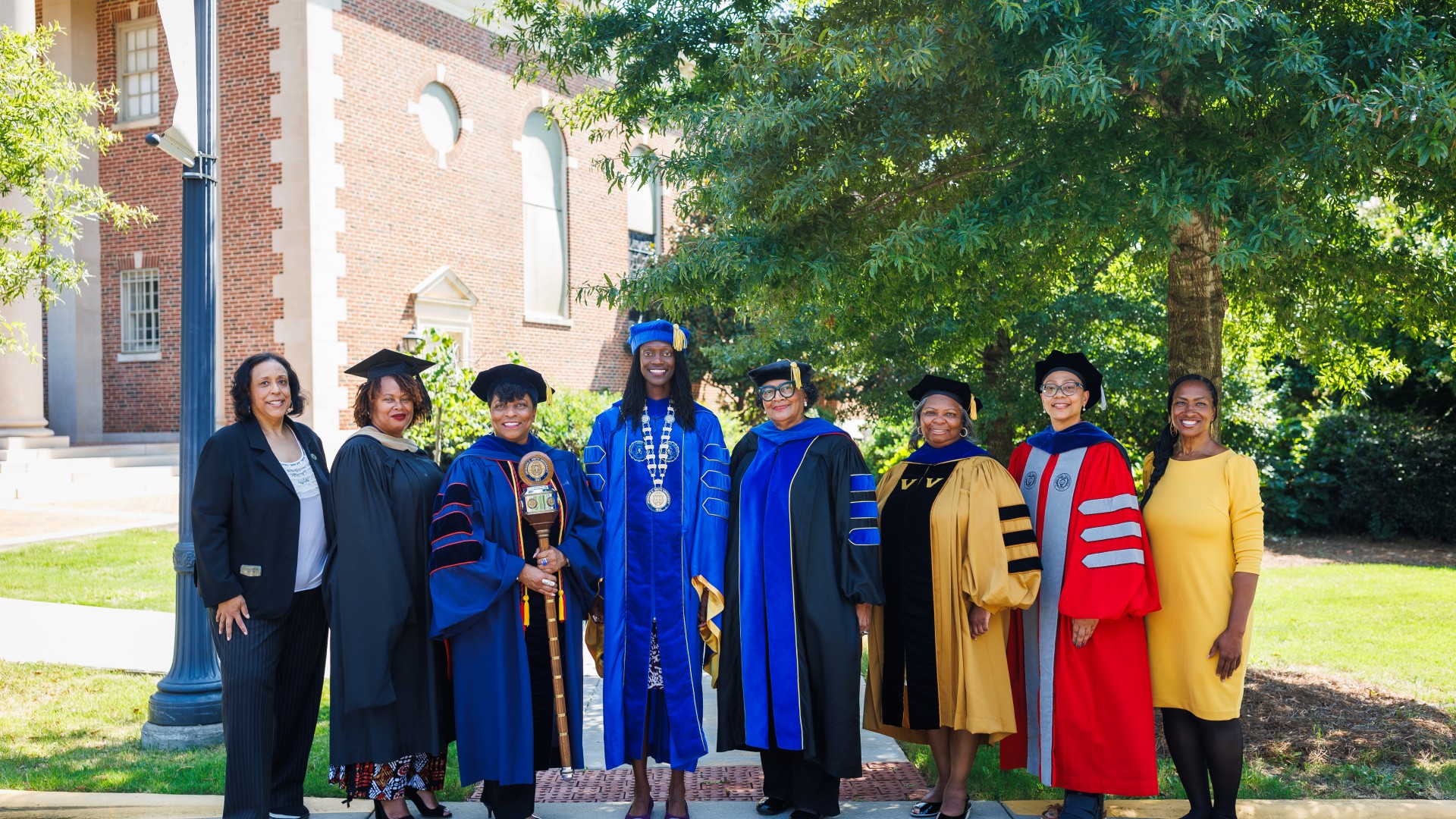 Executive Cabinet poses for a photo after Freshman Convocation 2023