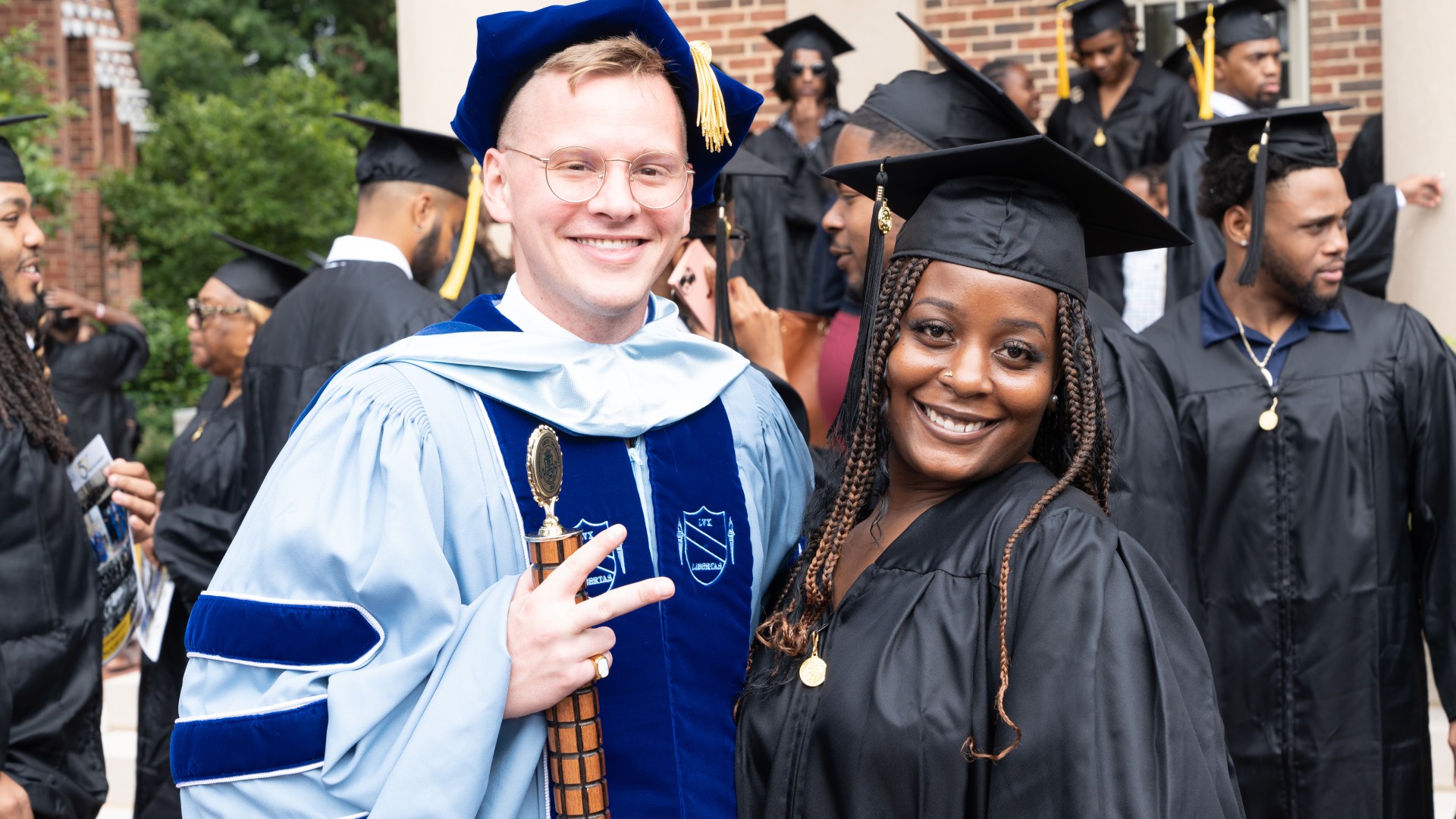 Students and faculty after Baccalaureate 2023