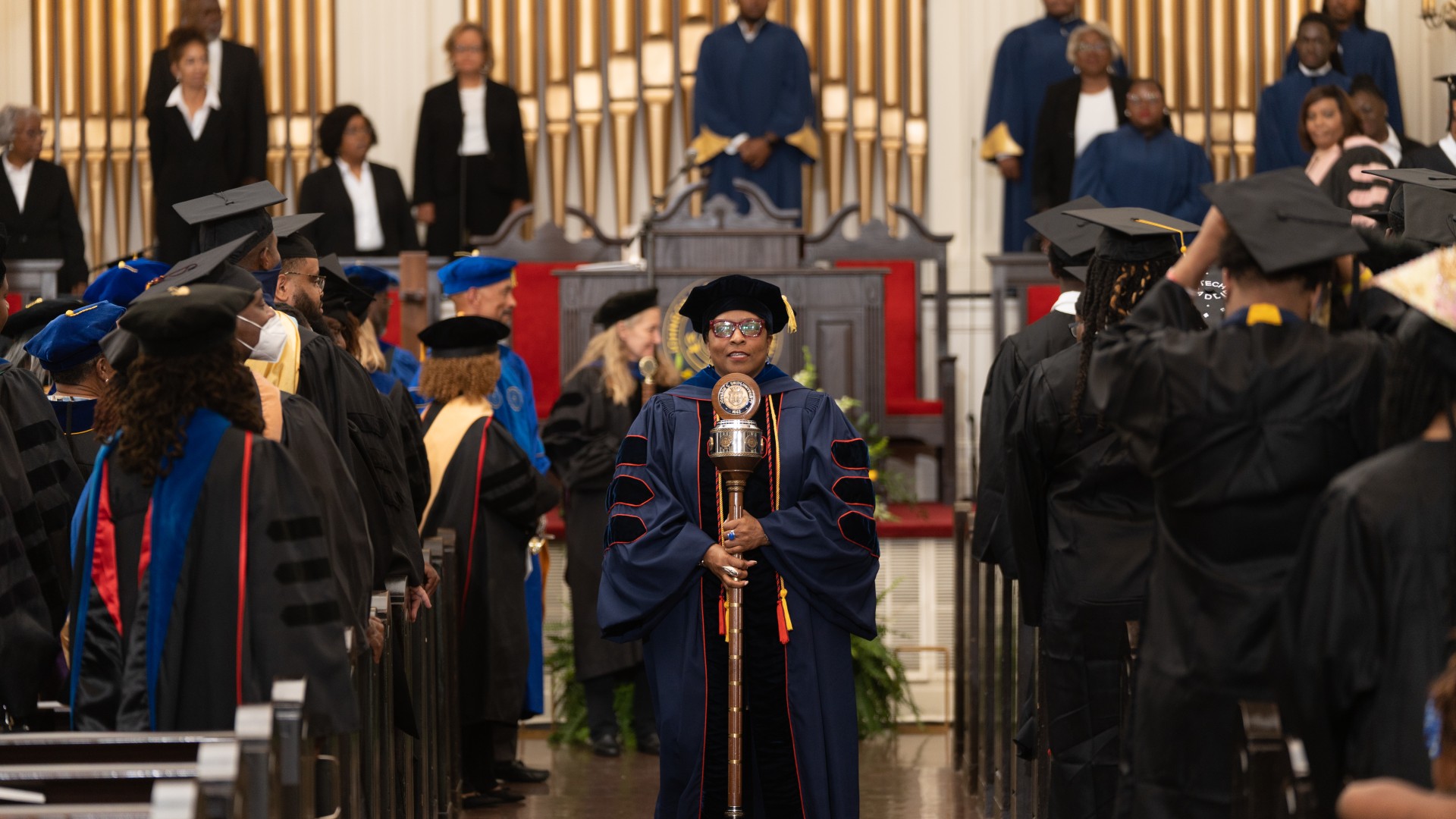 Dr. Karen D. Morgan leads the recessional