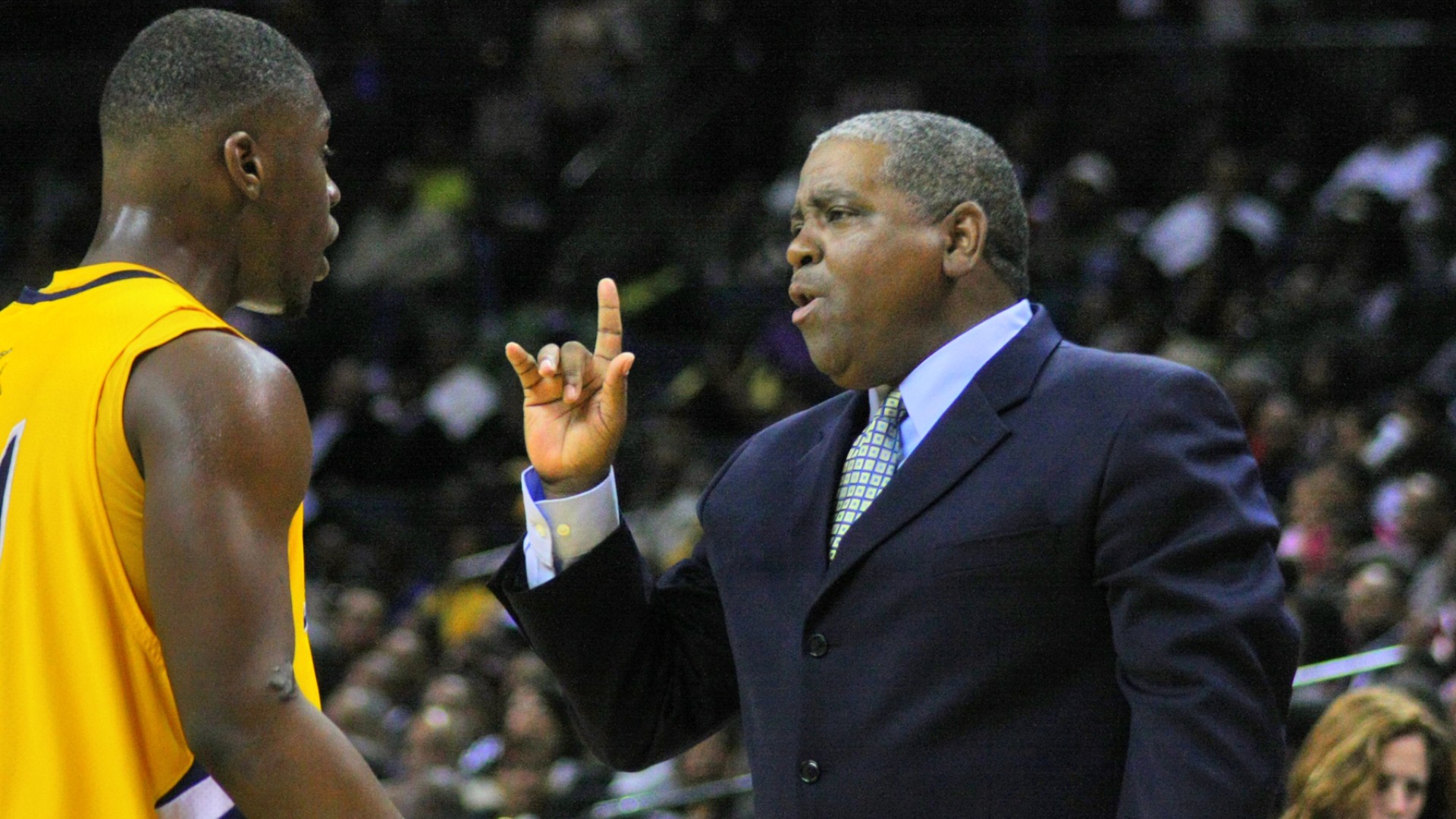 Steve Joyner Sr. Coaching during a game