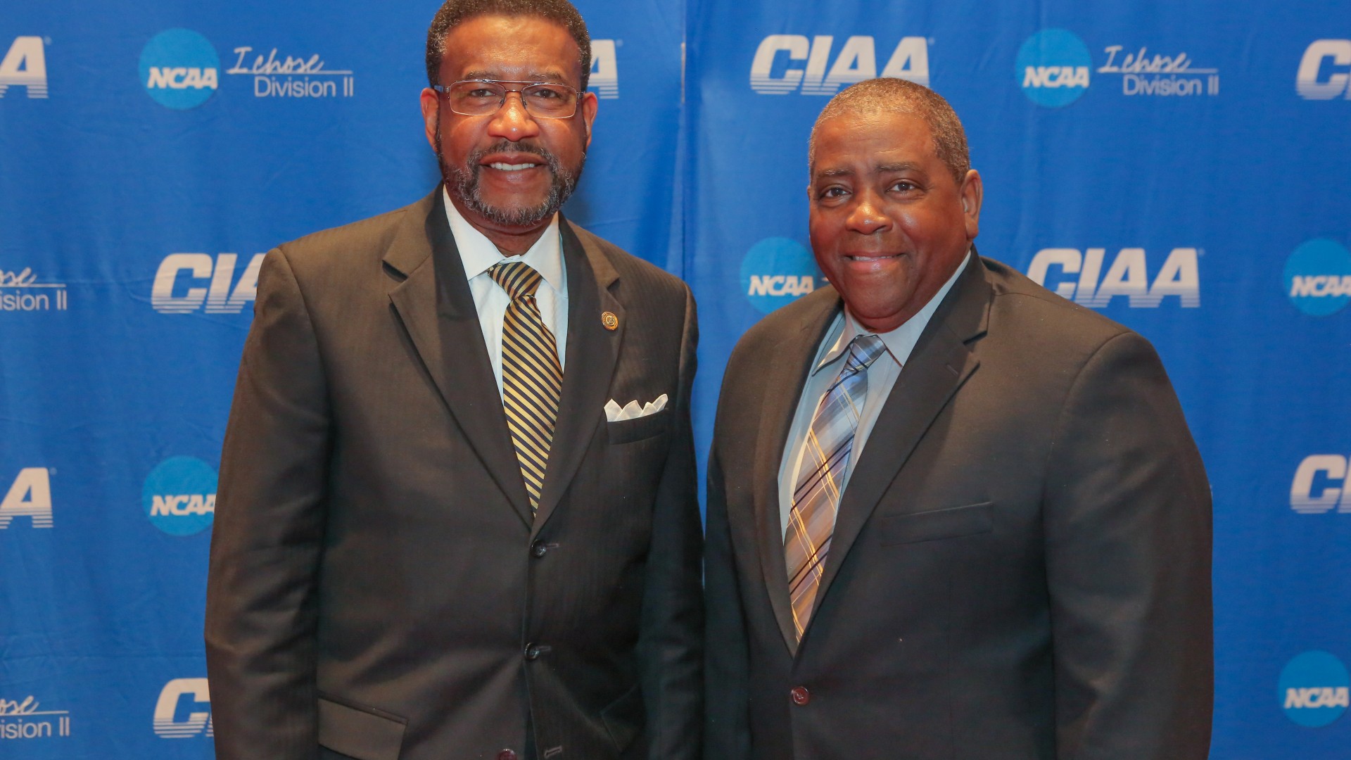 Steve Joyner Sr. with Ronald L. Carter at the CIAA Hall of Fame Induction Ceremony of Steve Joyner Sr. 