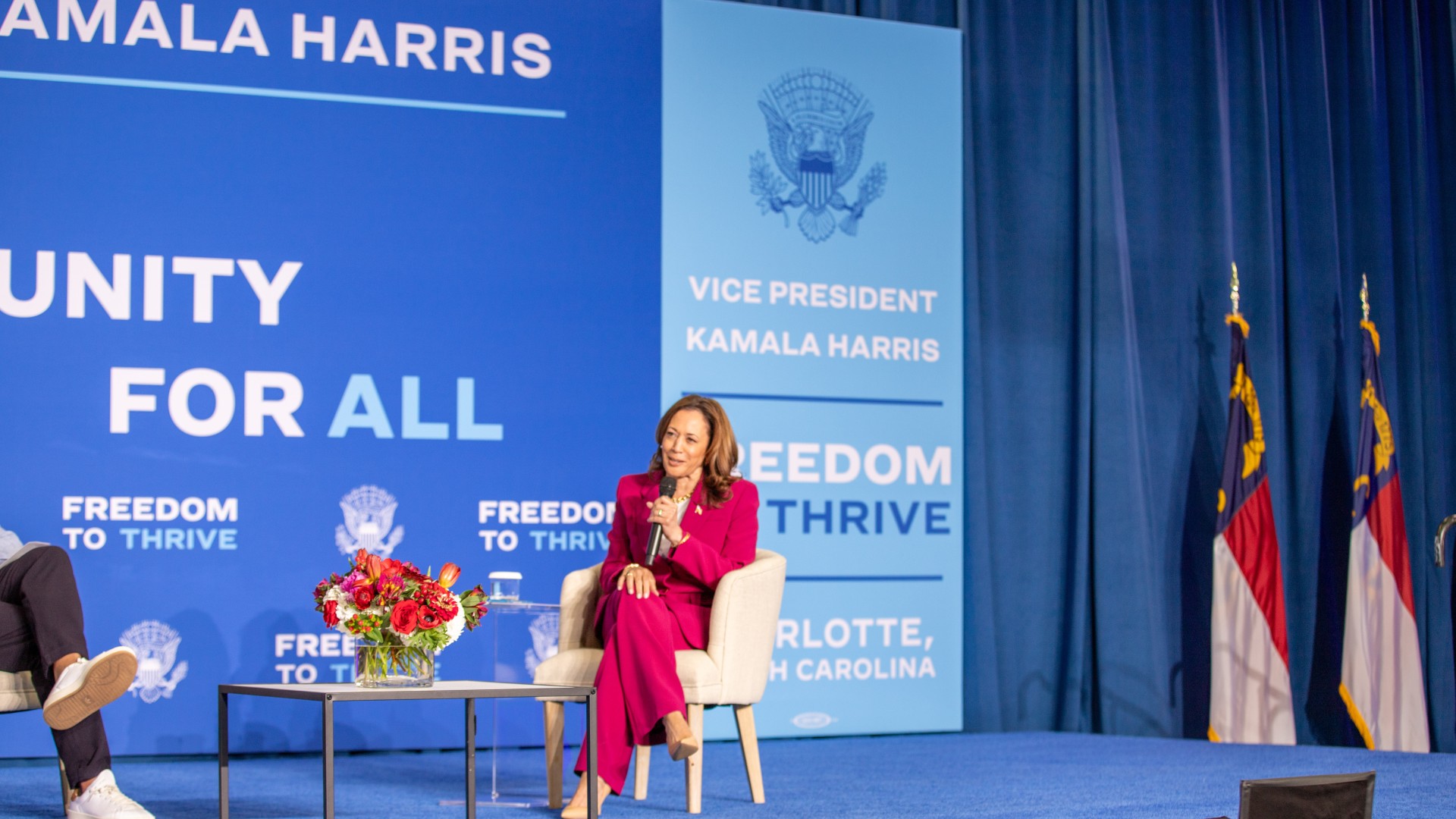 Vice President Kamala Harris addressed economic issues during the event