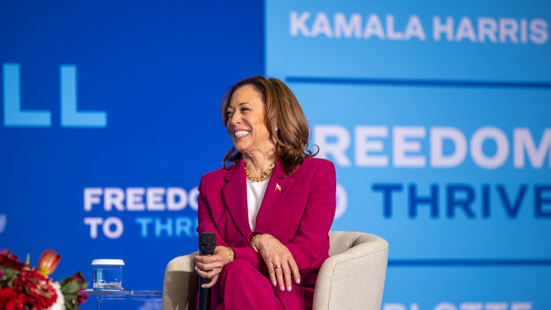 Vice President Kamala Harris addressed economic issues during the event