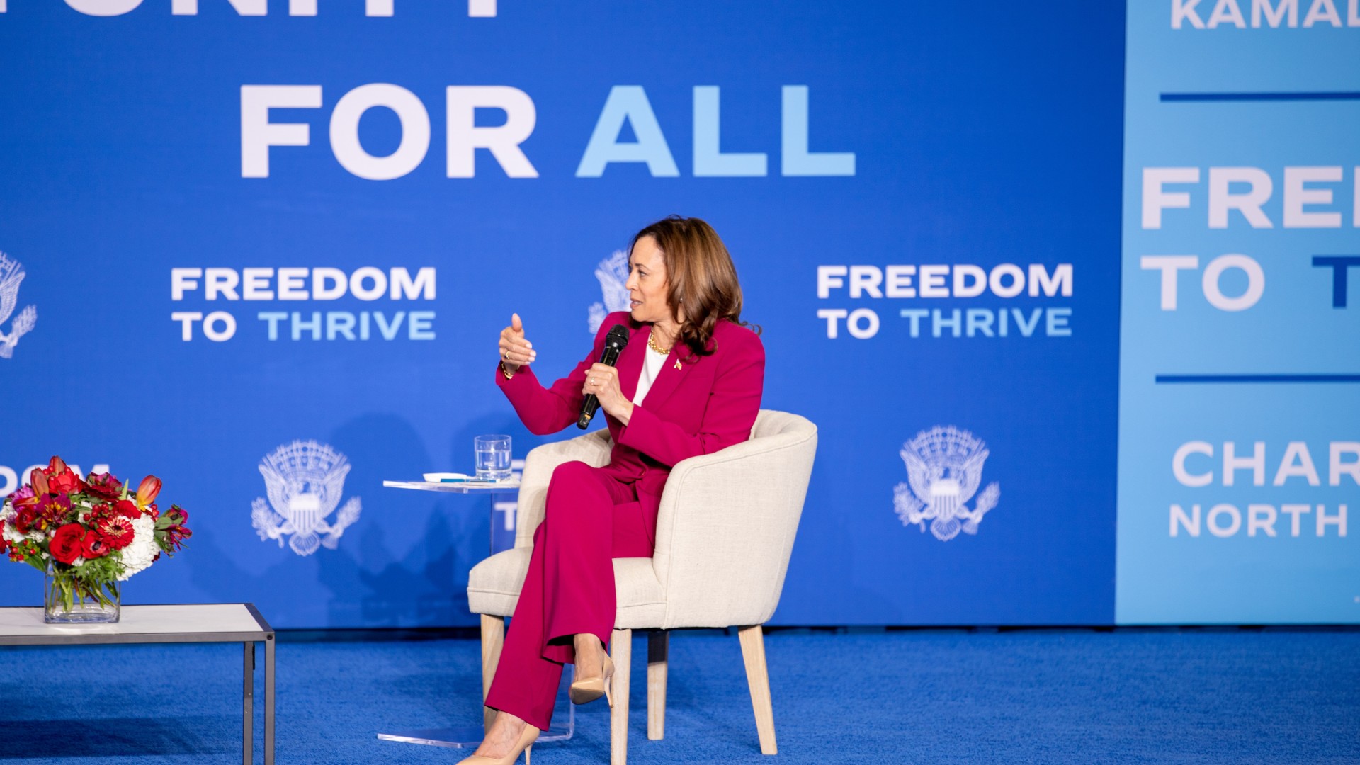 Vice President Kamala Harris addressed economic issues during the event