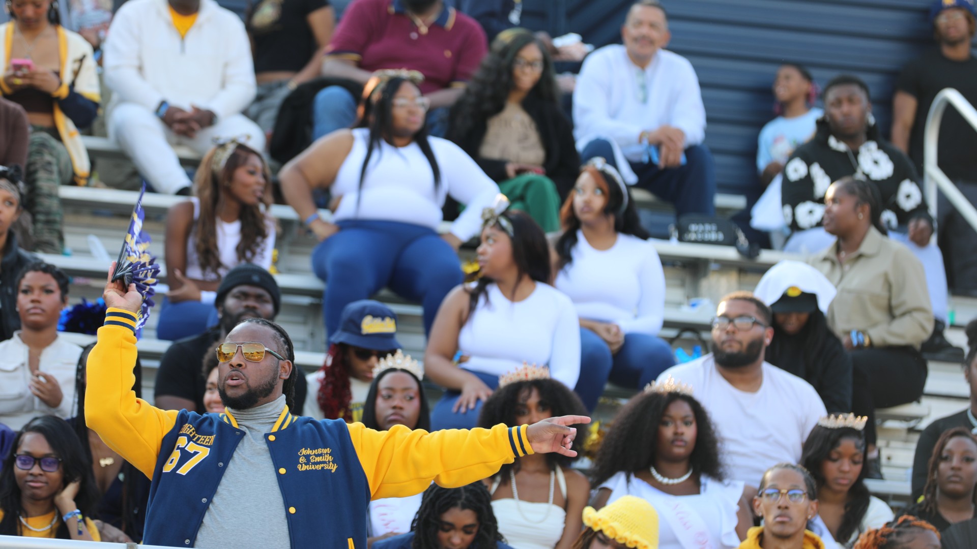 Mr. Brown asking "where my fans at?"