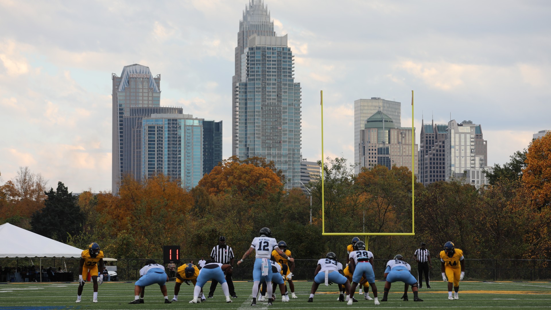 The Charlotte Uptown skyline looms over IBC