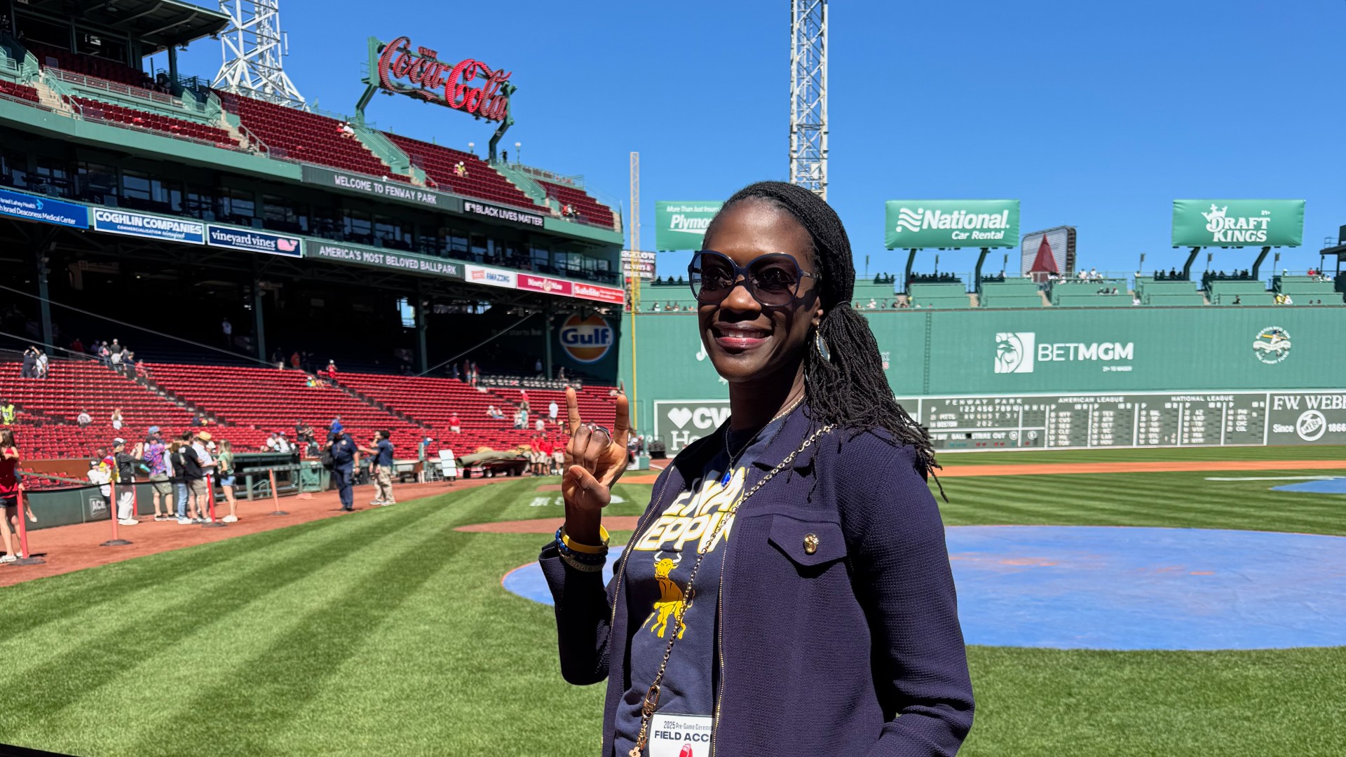 Dr. Kinloch at the baseball game