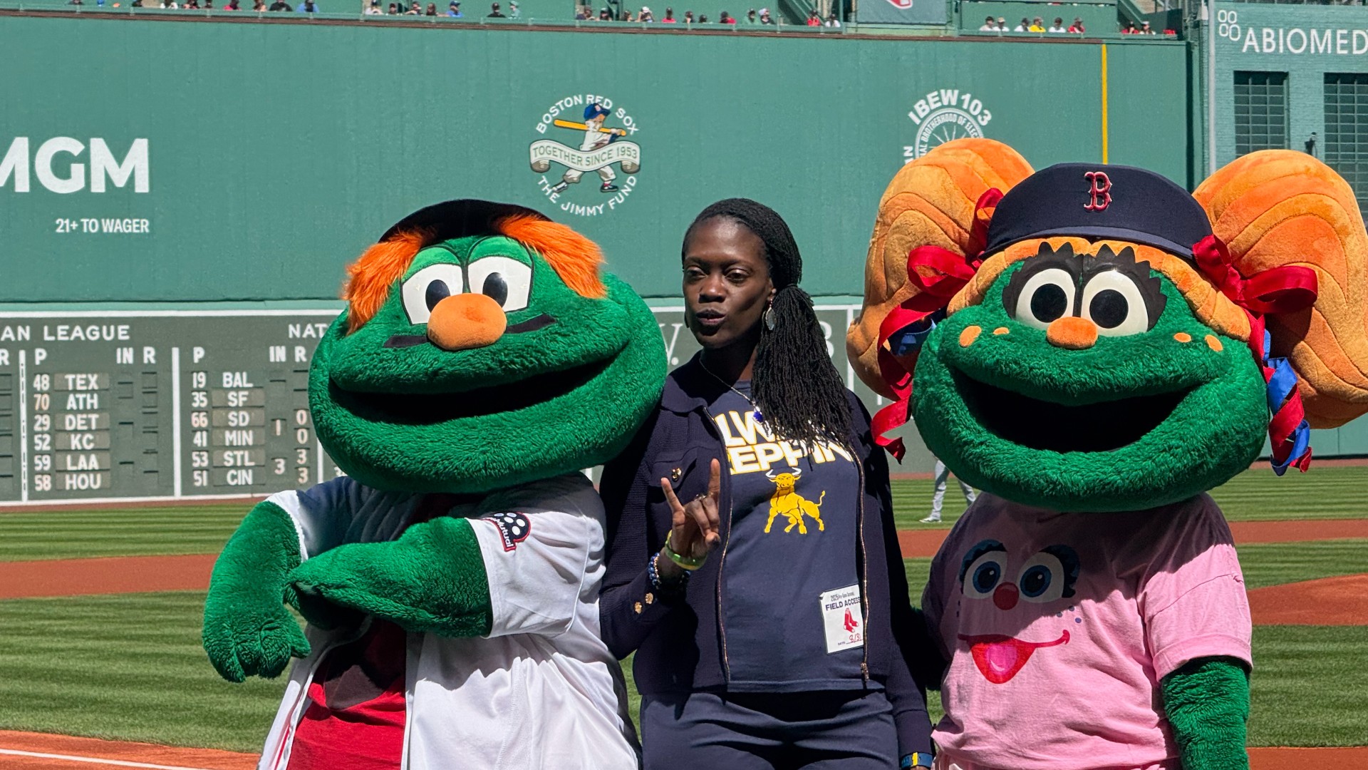 Dr. Kinloch at the baseball game