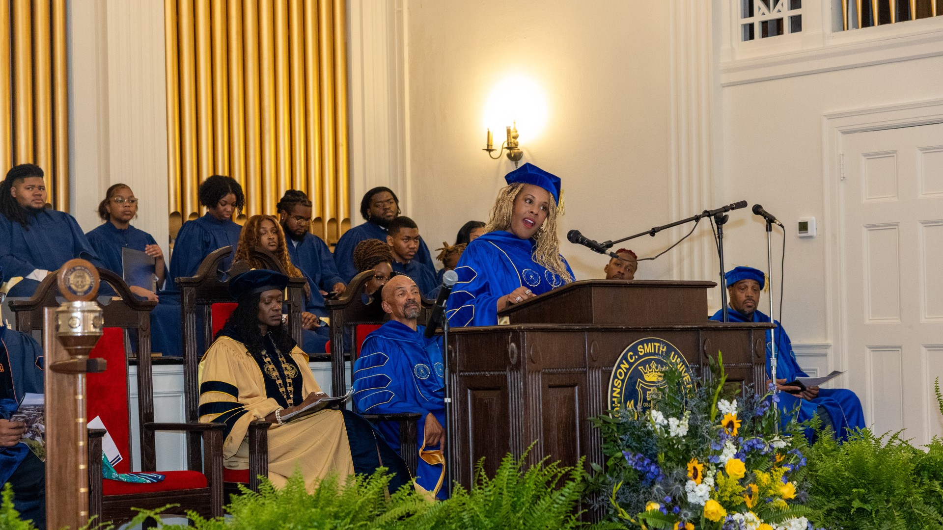 Judge Tyyawdi Hands speaks at Founders' Day Convocation