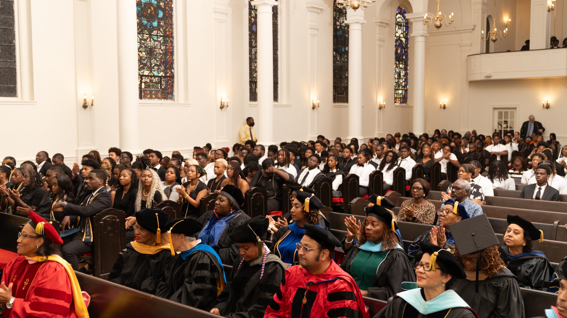 Photo of the full church during Freshman Convocation