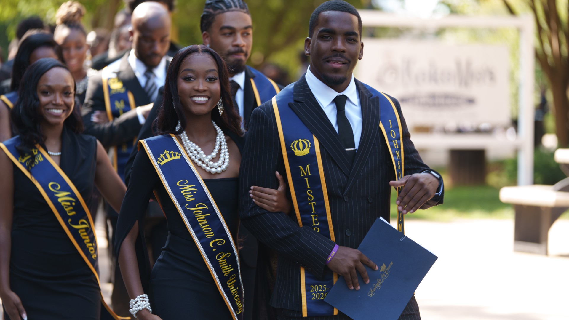 Mister and Miss JCSU at the Convocation procession