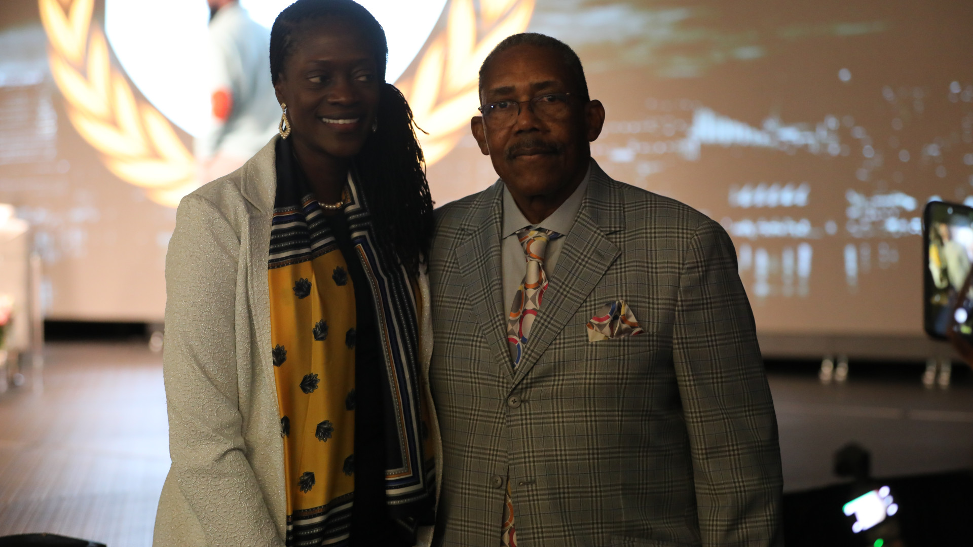 Stroud and JCSU President Dr. Valerie Kinloch