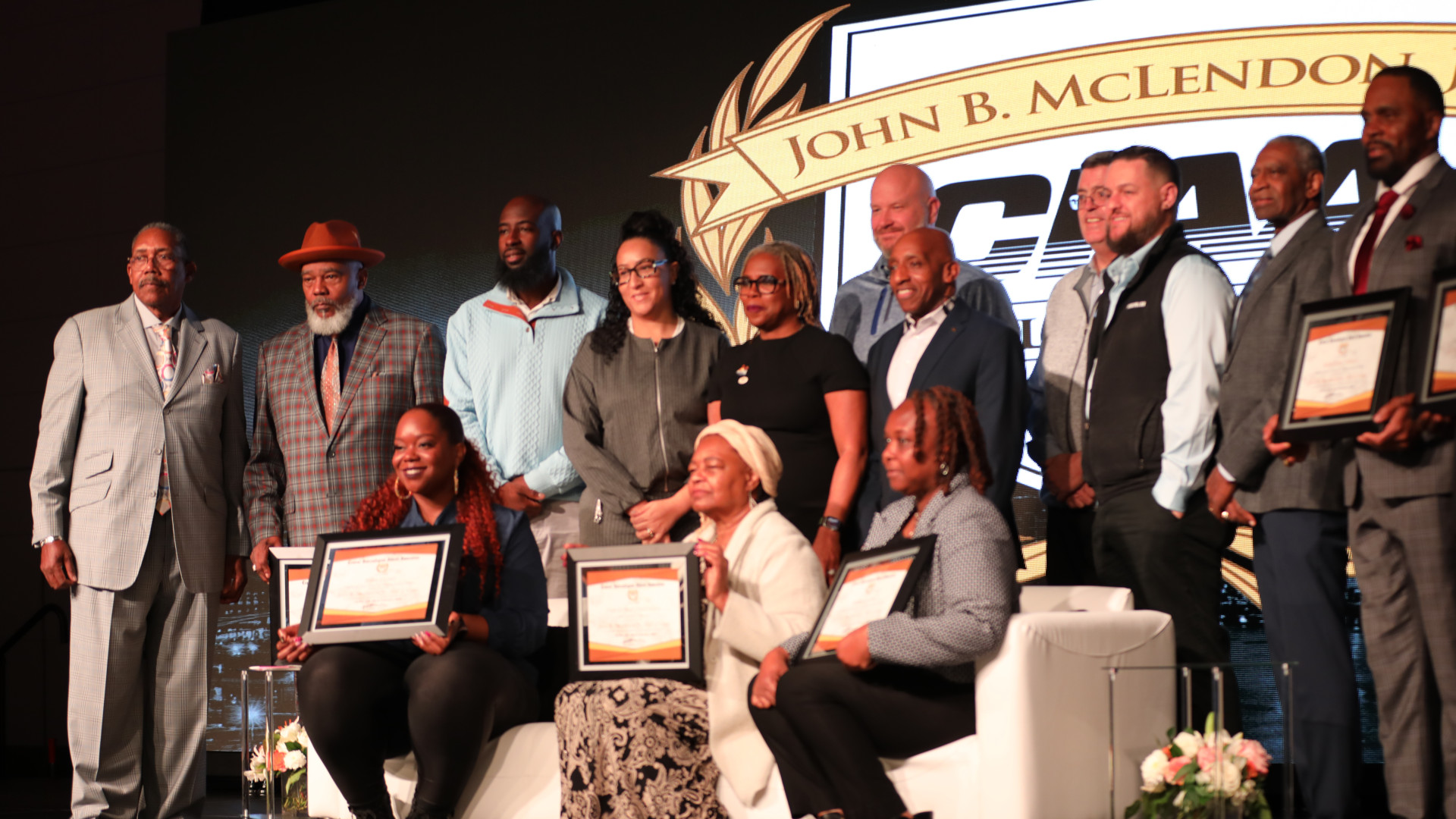 CIAA Hall of Fame Class group shot at CIAA HOF Breakfast